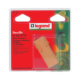 Douille bougie E14 - hauteur 65mm