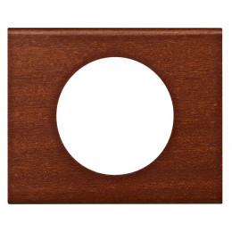Plaque Céliane Matières 1 poste - finition Acajou