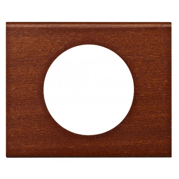 Plaque Céliane Matières 1 poste - finition Acajou