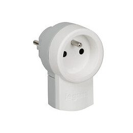 Fiche double fonction 2P+T 16A 250V pour 2 appareils sur 1même prise