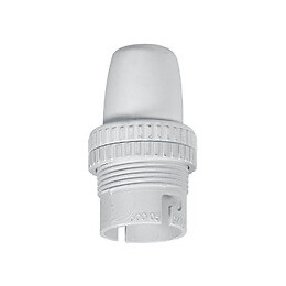 Douille pour ampoule B22 avec bague - isolant blanc