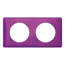 Plaque Céliane 2 postes - Métal Violet Irisé