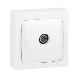 Prise TV simple Appareillage Saillie - blanc