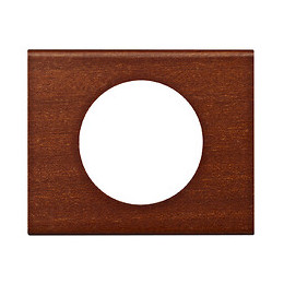 Plaque Céliane Matières 1 poste - finition Acajou