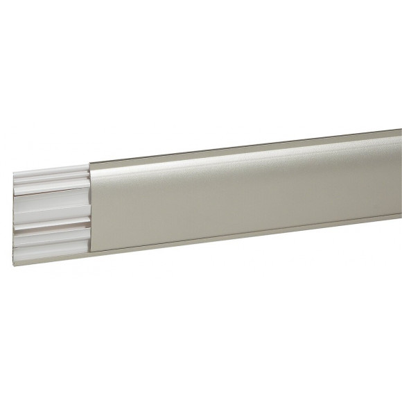 Plinthe avec cloison Céliane déco - 82x12.5mm - Titane