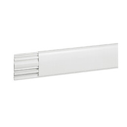 Plinthe avec cloison Céliane déco 82x12.5mm - blanc