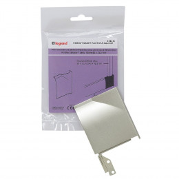 Sabot gauche - pour plinthe Céliane déco 82x12.5mm - Titane