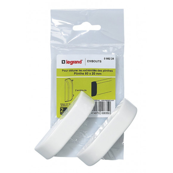 Embouts pour plinthe 80x20mm x2
