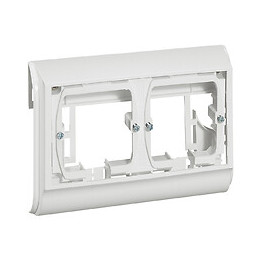 Cadre double pour appareillage Mosaic - pour plinthe 80x20mm