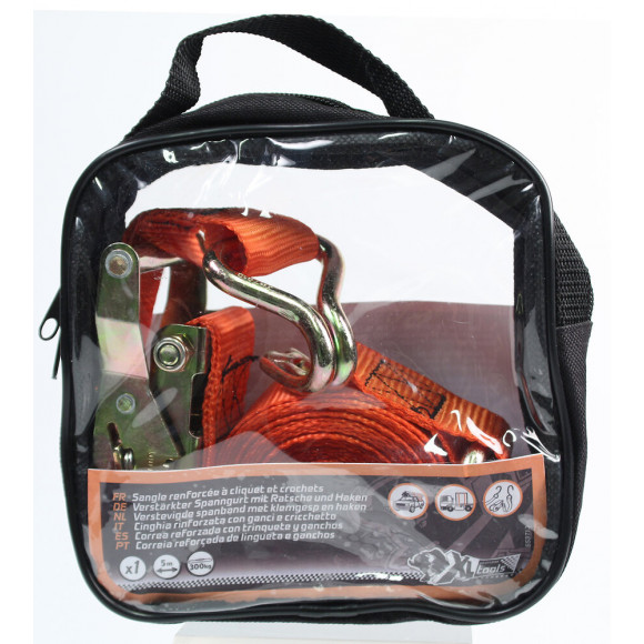 Sangle 35mm à cliquet + crochets. 5m  XLPTOOLS