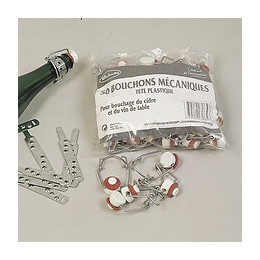 50 bouchons mécaniques tête plastique