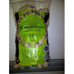 100 bouchons liège colmatés 45x24mm catégorie 5