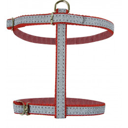 Harnais pour chat LAME réglable rouge