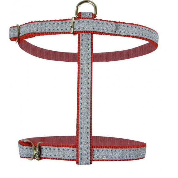 Harnais pour chat LAME réglable rouge