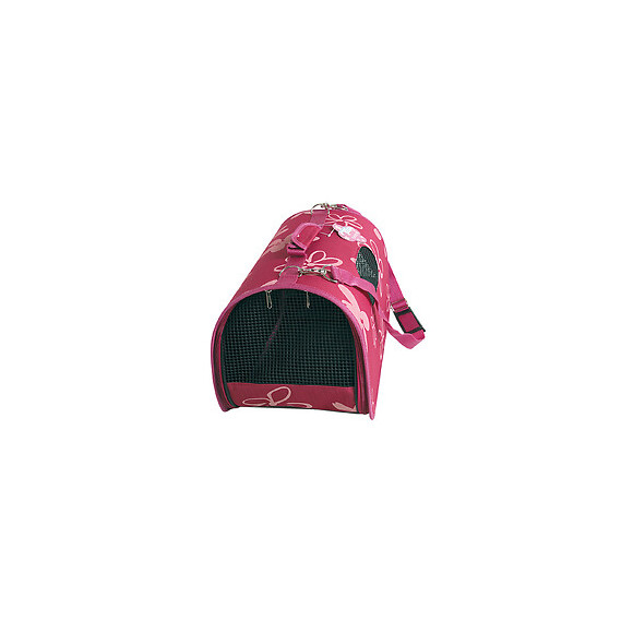 Panier de transport pour chien et chat Flower M noir