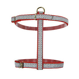 Harnais pour chat LAME réglable rouge