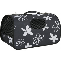 Panier de transport pour chien et chat Flower L noir
