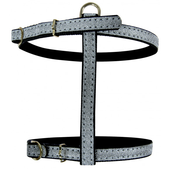 Harnais pour chat LAME réglable noir