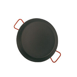 Plat a paella acier poli diamètre 46 cm 12 parts