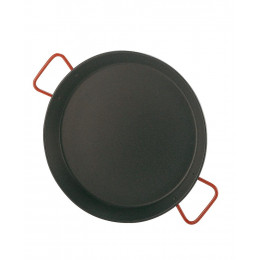 Plat a paella acier poli diamètre 46 cm 12 parts