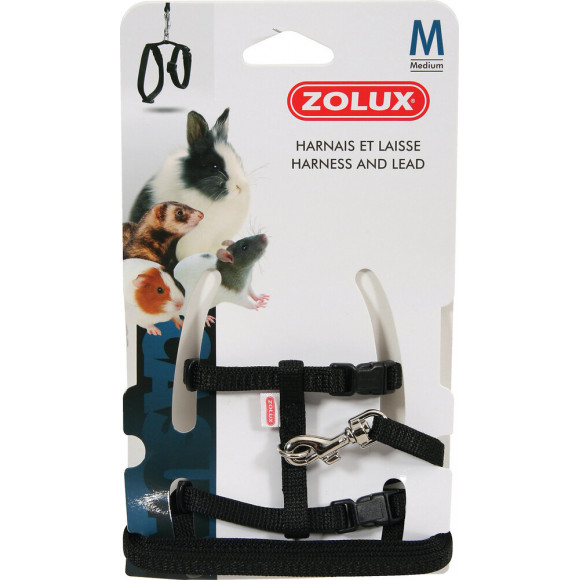 Kit harnais pour petit mammifère casual taille M noir