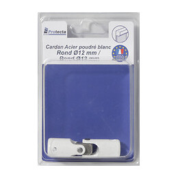 Cardan manivelle volet roulant rond 12mm acier Blanc