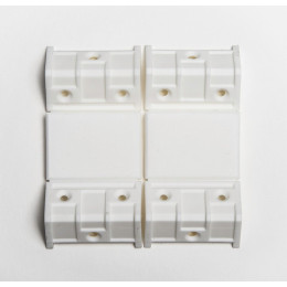 Taquets double largeur blanc x4