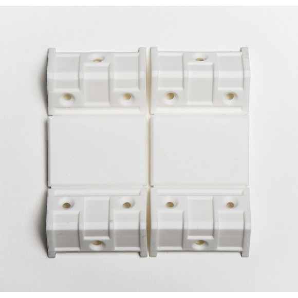 Taquets double largeur blanc x4