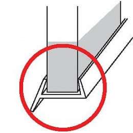 Profil PVC rigide à lèvre transparent 16-19mm x2.20ml