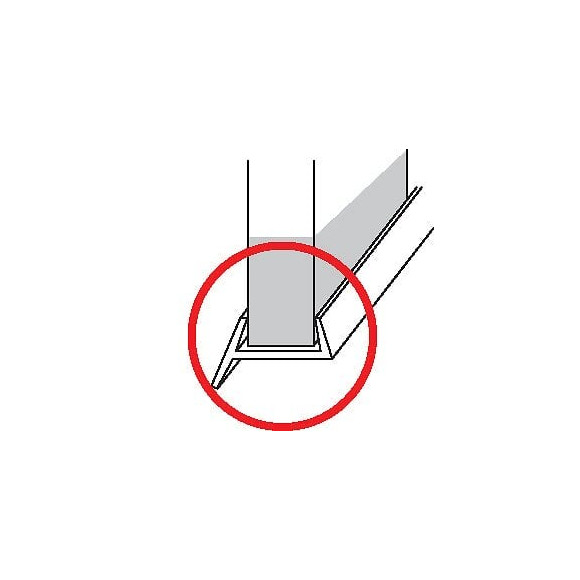 Profil PVC rigide à lèvre transparent 16-19mm x2.20ml