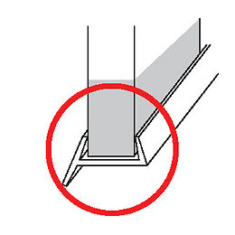 Profil PVC rigide à lèvre transparent 16-19mm x2.20ml