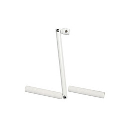 Manivelle sans tige pour tringle hex 10mm acier Blanc