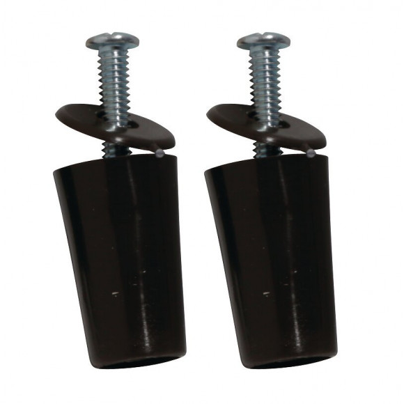 Butée pour volet roulant PVC Noir - Lot de 2