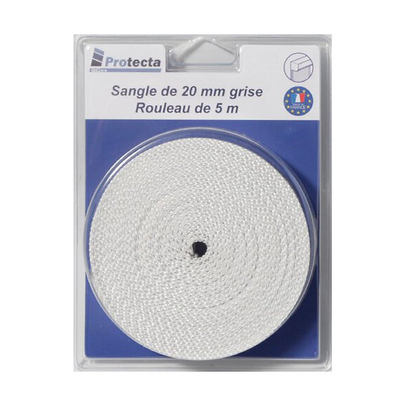 Sangle boitier volet roulant - Rouleau 5000x20mm Gris