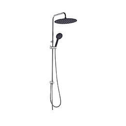 Essesmart 2 colonne de douche chromée et noire sans mitigeur