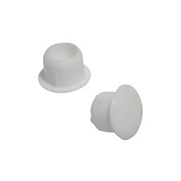 Capuchon Blanc pour trou de diamètre 10mm - Lot de 10