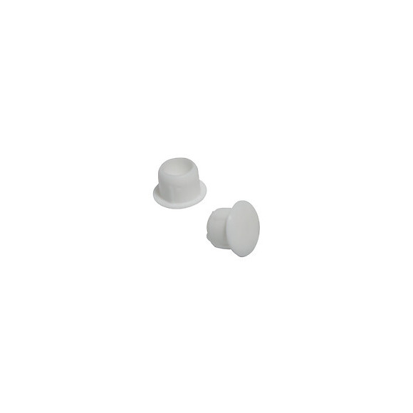 Capuchon Blanc pour trou de diamètre 10mm - Lot de 10