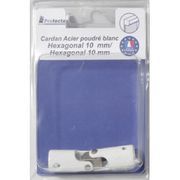 Cardan manivelle volet roulant hex10 acier Blanc
