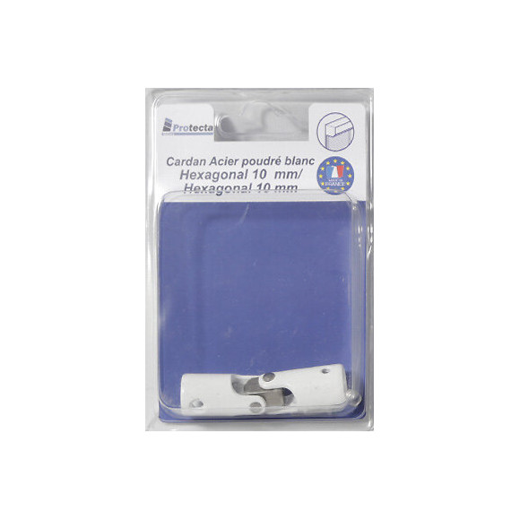 Cardan manivelle volet roulant hex10 acier Blanc