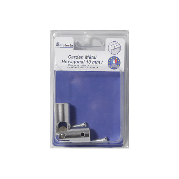 Cardan manivelle volet roulant hex10/rond12 métal