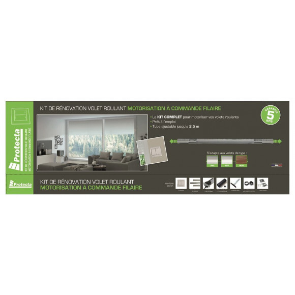 Kit motorisation filaire tube ajustable - volet roulant