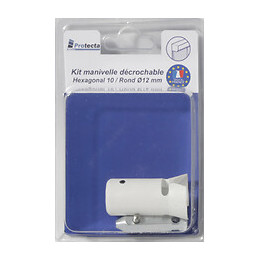Kit manivelle décrochable volet roulant hex10/rond12mm