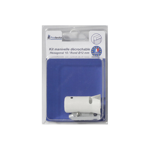 Kit manivelle décrochable volet roulant hex10/rond12mm