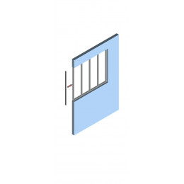 Poteau de terminaison pour verrière noir - 108cm