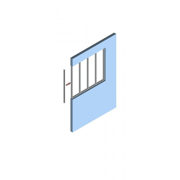 Poteau de terminaison pour verrière noir - 108cm