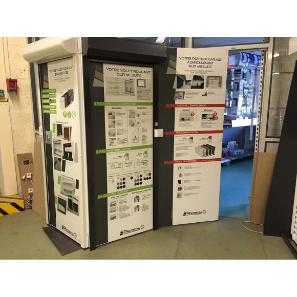 Présentoir volet sur-mesure 3 faces
