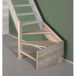 Ardennes quart tournant gauche en chêne