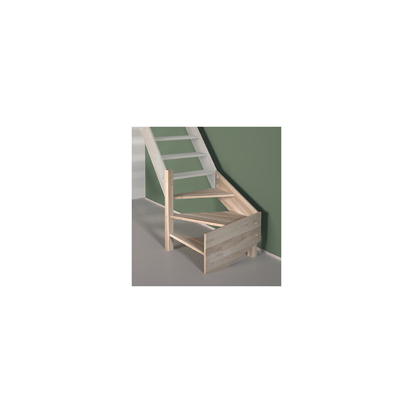 Ardennes quart tournant gauche en chêne