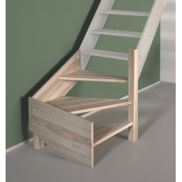 Ardennes quart tournant droit en chêne