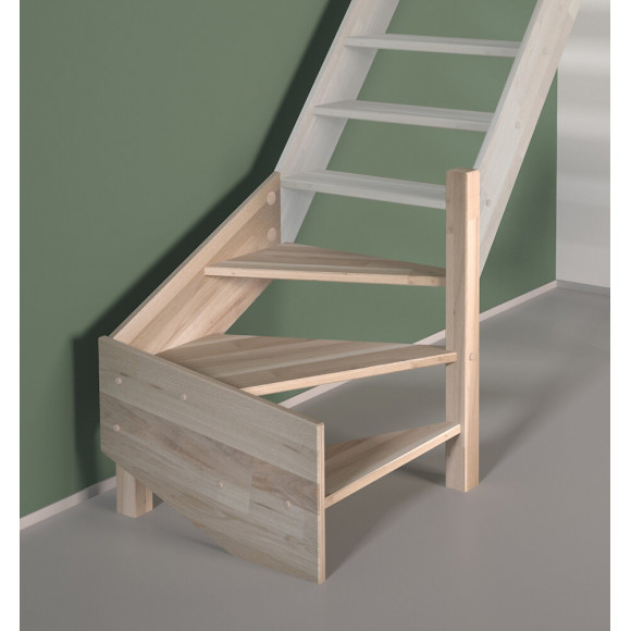 Ardennes quart tournant droit en chêne